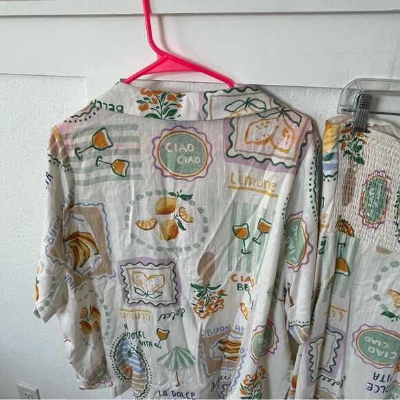 Paper Heart Women's Large Vacation Button-down and Strapless Dress Set - Picture 9 of 10